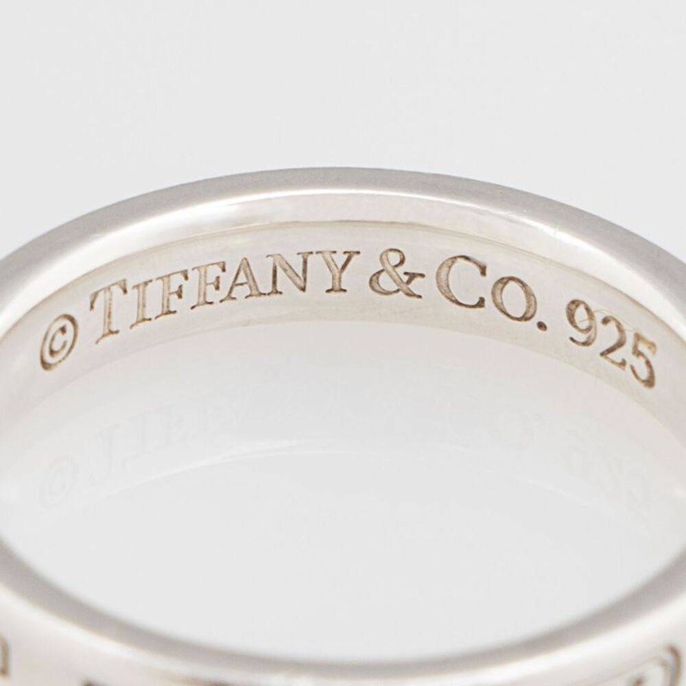 Tiffany & Co. Vintage Sterling Silver 1837 Narrow Ring - Size 7 3/4 - Picture 4 of 4